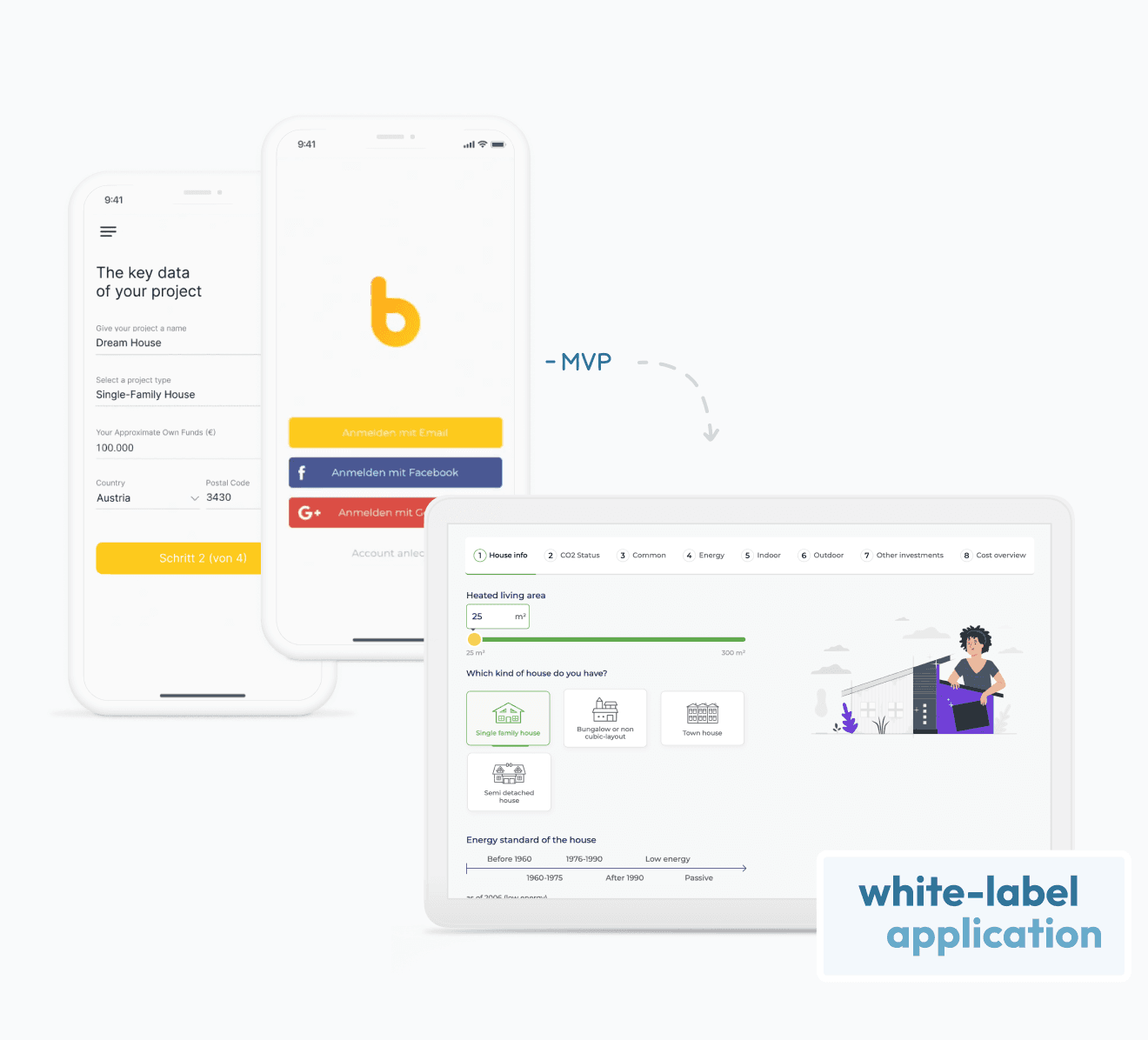 The MeinBau MVP running as a cross-platform mobile app