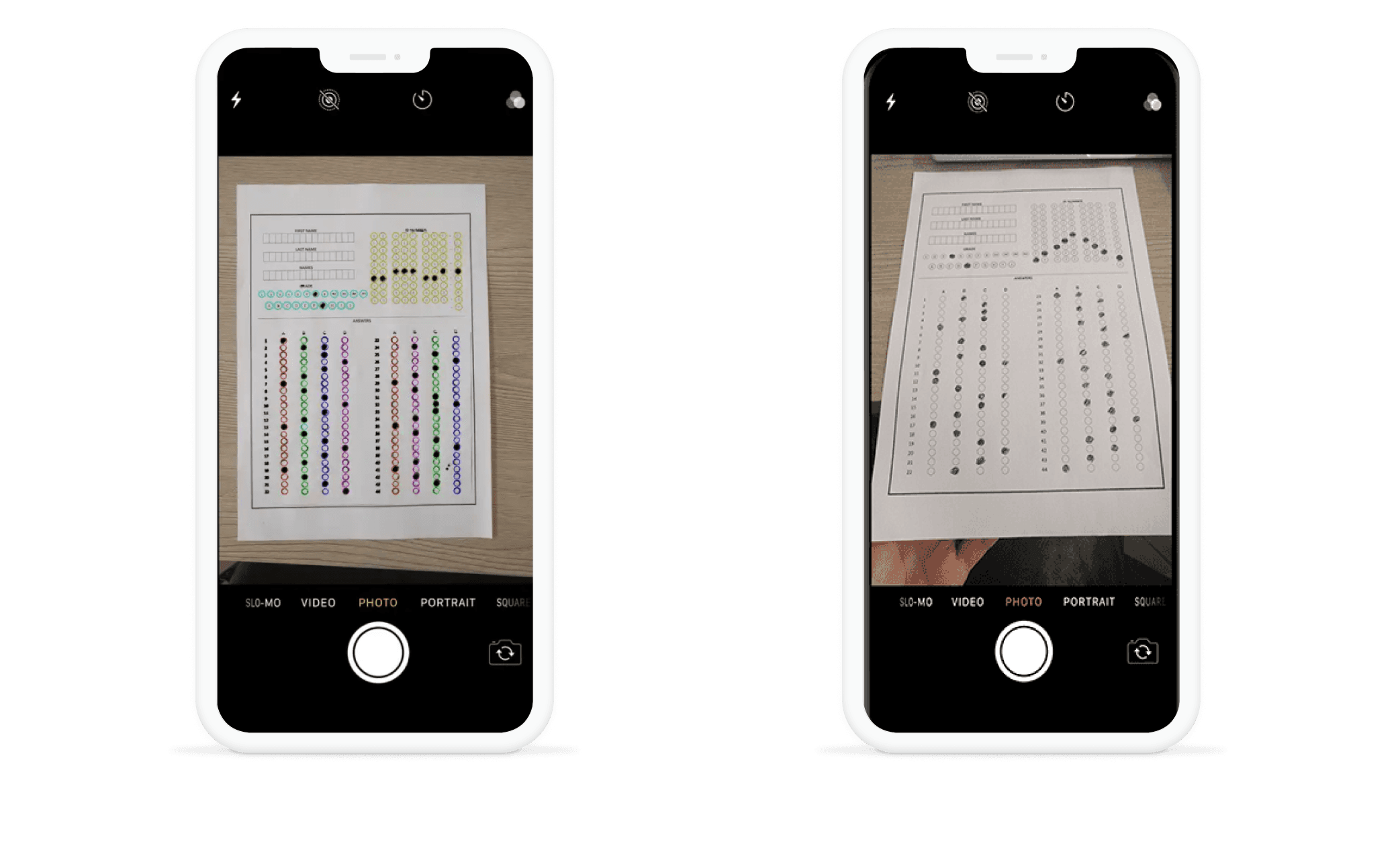Screenshot of the OCR paper form digitization mobile app